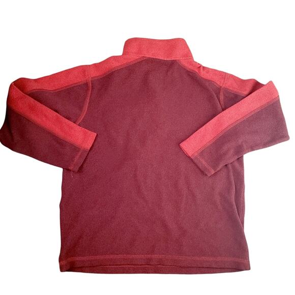 L.L. Bean Fleece Quarter Zip Pullover Sweater Burnt Orange Kids Size Small 8 - Picture 2 of 8
